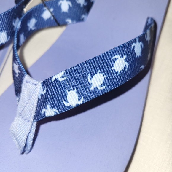 Vera Bradley Webbing Strap Flip Flops Tiny Turtle Dream Womens Sz SMALL 5-6 NEW - Picture 6 of 15